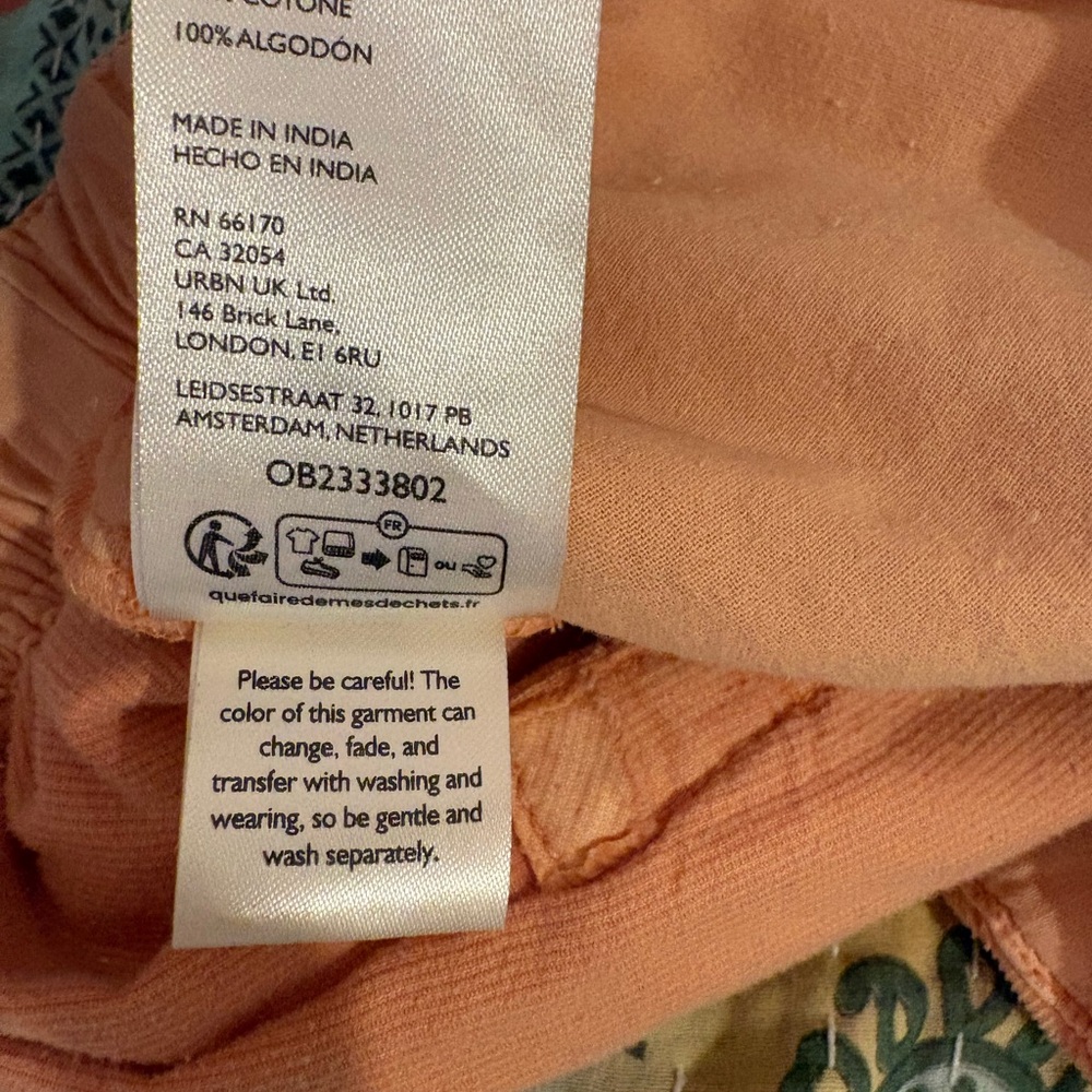 We The Free 100% Cotton Peach Pull On Corduroy Pants - Picture 10 of 10